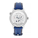 Jaeger Le Coultre  38mm Stainless Steel Blue Leather Band 142.8.92