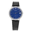 Patek Philippe Calatrava 3445G 18K White Gold Blue Dial Mens Watch