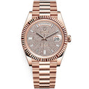Rolex Day Date 40mm 228235-0036 Rose Gold with Pave Diamond Dial Watch 2024
