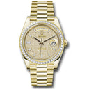 Rolex Day Date 228398tbr-0036 Yellow Gold with Baguette Bezel Watch Pave Diamond Dial 2024