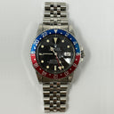 Rolex GMT-Master "Pepsi" 40mm 16750 Jubilee Stainless Steel Watch Black Dial