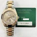 Rolex Datejust Sundust Diamond Dial 41mm Oyster Band 126301-0007 SS  / RG Watch MINT 2021