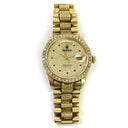 Rolex Day Date 36mm 18038 President Yellow Gold Watch Pave Diamond Dial