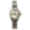 Rolex Lady-Datejust 179384 Jubilee 26mm Stainless Steel Watch Silver Diamond Dial