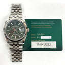 Rolex Datejust Green Palm Dial 36mm 126234-0047 Stainless Steel Jubilee Watch MINT 2022