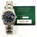 Rolex Datejust Blue Fluted Index Dial 36mm 126234 Stainless Steel Oyster Bracelet MINT 2022