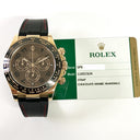 Rolex Daytona Chocolate Dial 116515LN Black Rubber Rose Gold Watch 2016