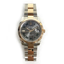 Rolex Datejust 41mm 126331 Stainless Steel/Rose Gold Oyster Watch Wimbledon(Grey)  Roman Dial 2023