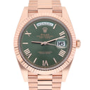 Rolex Day-Date 40 228235 Olive Green Dial Rose Gold Watch 2024 Box/Papers