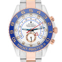 Rolex Yacht-Master II 18k 116681 Rose Gold/Steel White Dial Mens 44mm Watch