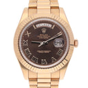 Rolex 41mm Day-Date 218235 18K Everose Gold President Bracelet Chocolate Dial