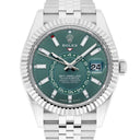 Rolex Sky-Dweller Jubilee 42mm Stainless Steel Green Dial Fluted 336934 Unworn