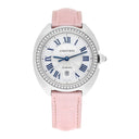 Cartier Clé de Cartier 31mm Silver Guilloche Dial Diamond Bezel Steel Watch W4CL0005