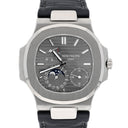 Patek Philippe Nautilus 5712G-001 Moonphase White Gold Mens Watch Grey Dial
