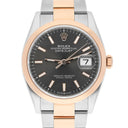 Rolex Datejust 126201 36mm Rose Gold/Steel Dark Rhodium Index Dial, Domed Bezel Oyster - 2024