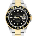 Rolex GMT Master II Black Dial Yellow Gold Steel Mens Watch 16713 Complete 2008