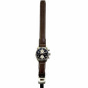 IWC Pilot Spitfire Chronograph IW387806 Stainless Steel with Brown Leather Watch 2014