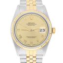 Rolex Datejust 36mm 16233 Two Tone Champagne Roman Dial Jubilee Circa - 1987