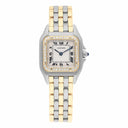 CARTIER PANTHERE STEEL YELLOW GOLD 3 ROW BRACELET DIAMOND LADIES WATCH 1057917