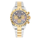 Rolex Daytona Yellow Gold & Steel Black Mother Of Pearl Diamond Dial 116523 B/P