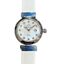 Omega De Ville Ladymatic Mother of Pearl 425.32.34.20.55.002 Stainless Steel with White Leather Watch