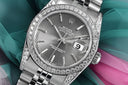 Rolex Datejust 31 Grey Index Dial Stainless Steel Diamond Ladies Watch 68274