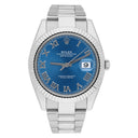 Rolex Datejust 126334 Stainless Steel 41mm Blue Roman Dial Complete MINT 2021
