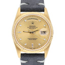 Rolex Day-Date 18238 36mm 18K Yellow Gold Watch Fluted Bezel Champagne Diamond