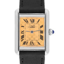 Cartier Tank Must De 2416 Quartz 22mm Silver Swiss Watch New Leather Strap