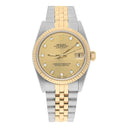 Rolex Datejust 31mm 68273 Champagne Diamond Dial Stainless Steel/Yellow Gold Watch Circa 1995