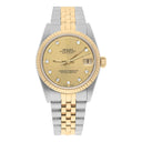 Rolex Datejust 31mm 68273 Champagne Diamond Dial Stainless Steel/Yellow Gold Watch Circa 1993