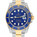 Rolex Submariner 40 mm Blue Dial Two Tone Diamond Men's Watch 116613LB