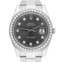 Rolex Datejust 41mm II Steel/18k WG Rhodium Diamond Dial Watch Oyster 116334