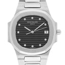 Patek Philippe Nautilus Quartz 33mm Black Dial Stainless Steel Watch 3900/1 Box and Papers