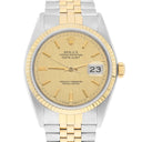 Rolex Datejust 36mm 16013 Two Tone Champagne Linen Dial Jubilee Circa 1981