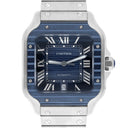 Cartier Santos De Cartier Blue Dial Stainless Steel Men's Watch WSSA0048 Complete