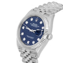 Rolex Datejust 126234 36mm Bright Blue Motif Diamond Dial, Fluted Bezel, Jubilee Bracelet  2023