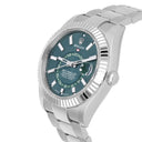 Rolex Sky-Dweller 336934 42mm Green Dial Fluted Stainless Steel Watch