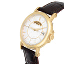 Patek Philippe 38mm Calatrava 5153j-001 Yellow Gold White Dial Leather Strap