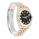Rolex Datejust 36mm 116233 Fluted Bezel Black Computer Diamond Dial Two Tone Watch