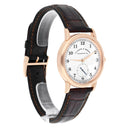 A. Lange & Söhne 206.032 / LSLS2064AD Argenté Dial Black Leather 18K Pink gold Watch