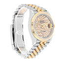 Rolex Datejust 126233-0037 36mm Two-Tone Yellow Gold Fluted Bezel Palm Motif Dial