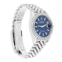 Rolex Datejust 36mm Steel Jubilee Blue Index Dial Diamond Bezel 126284RBR