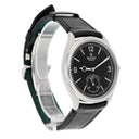 Rolex 1908 - 52509-0002 Alligator Leather Strap Domed And Fluted Bezel Black Index Arabic Dial White Gold Watch