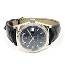 Rolex Day-Date 36mm White Gold Fluted Bezel 118139 Blue Leather Strap Watch 2014