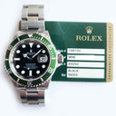 Rolex Submariner Date 40mm 16610LV Oyster Stainless Steel with Kermit Dial Watch 2008