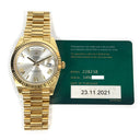 Rolex Day-Date Silver Roman Dial 228238 Yellow Gold Watch MINT 2021