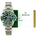 Rolex Oyster Submariner Hulk 40mm 116610LV Stainless Steel Green Dial MINT 2016
