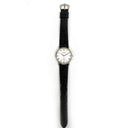 Patek Philippe Calatrava 3919G-001 White Gold With Black Leather Watch Black Roman Dial 2001