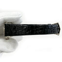 Patek Philippe Calatrava 3919G-001 White Gold With Black Leather Watch Black Roman Dial 2001